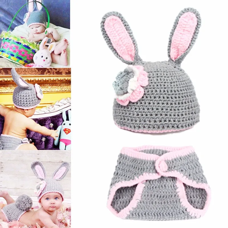 10 Types  Animal Shape Newborn Photo Costume Crochet Knitted Cute Baby Photography Props Accessories