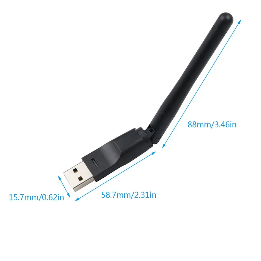 MTK7601 Wi-Fi антенна с Usb Mtk7601 беспроводная сетевая карта Usb 2,0 150 Мбит/с 802.11b/g/n Lan адаптер с поворотная антенна