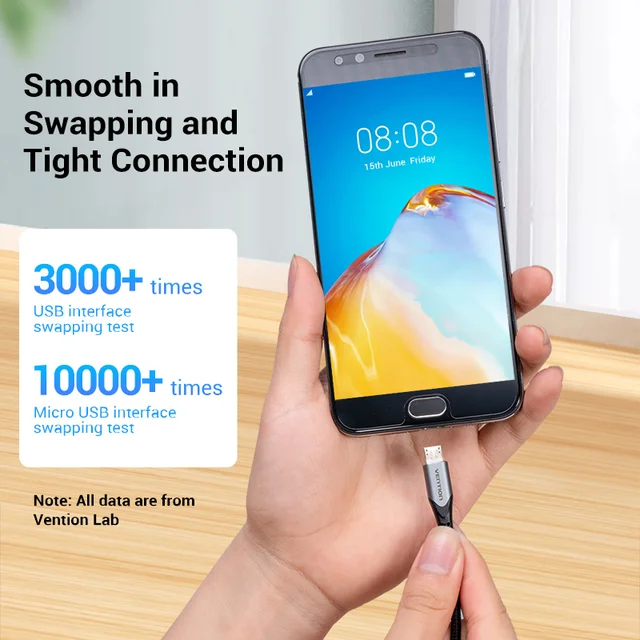 Vention Micro USB Cable 3A  Nylon Fast Charger USB Type C Data Cable for Samsung Xiaomi LG Android Micro USB Mobile Phone Cables 4