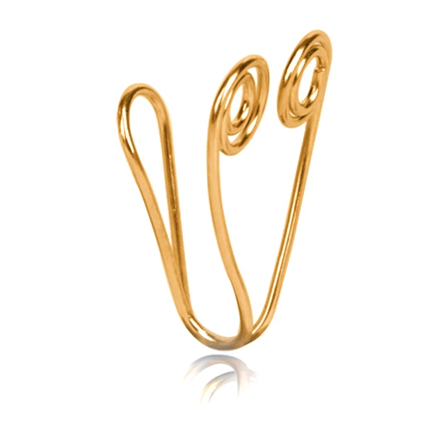 Fake Nose Piercing Ring Nose Cuff And Stud Jewelry Cooper Curve Shape Nose Clip Non Piercing Nose Ring Clip Ear Clip 8-gold