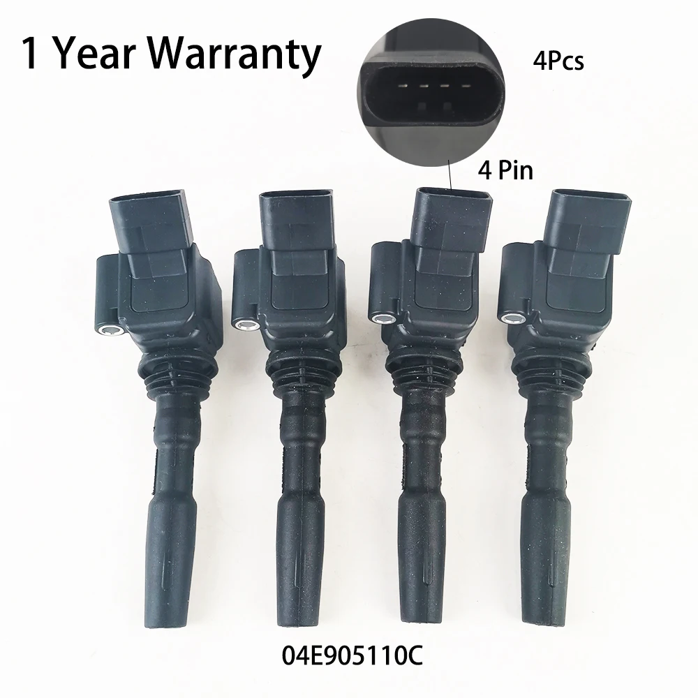 4pcs Ignition Coils 04E905110B 04E905110C 06H905110 for AUDI A3 Q3 A4