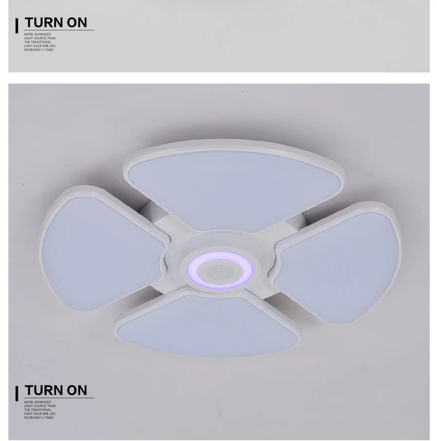 RGB Celing света светодиодов фонарь для спальни Музыка света интеллектуальное приложение Управление абажур купол акриловые светодиодные