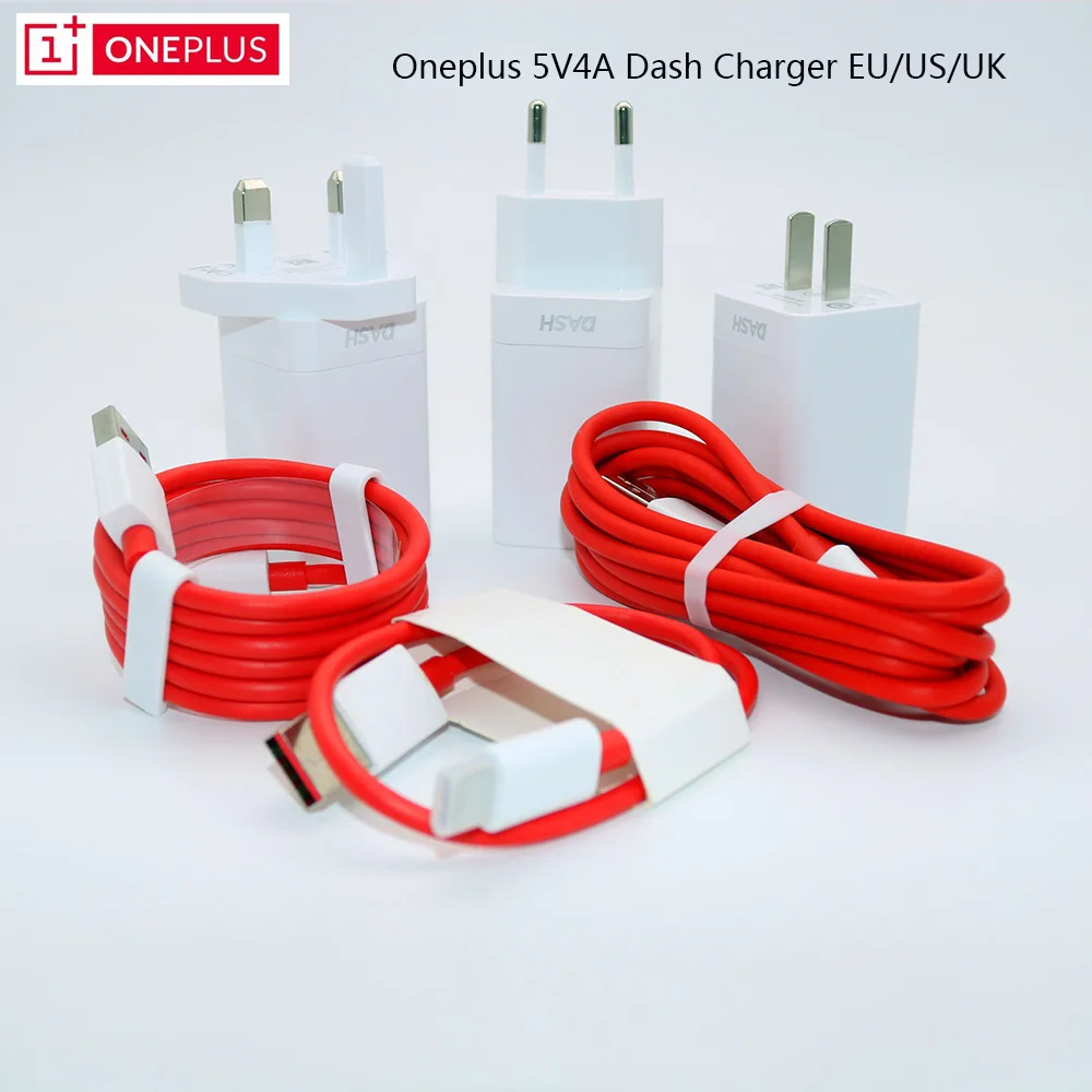 Original Oneplus Dash Charger 5V4A For One plus 6T 5/5T/3/3T Charge Adapter 100cm Round USB Type C Cable | Мобильные телефоны и