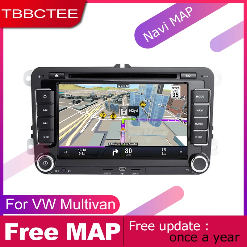 Sale TBBCTEE 2 DIN Auto DVD Player GPS Navi Navigation For Volkswagen VW Multivan 2010~2018 Car Android Multimedia System Screen 4