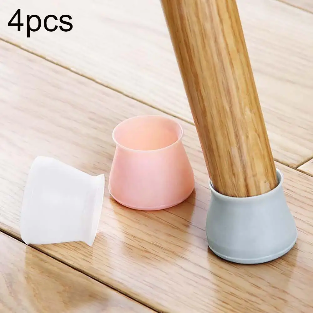 

4Pcs Universal Round Non-slip Table Chair Leg Foot Pad Mat Floor Protector Cover