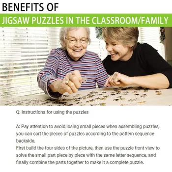 

1000 pieces wooden Assembling picture Landscape puzzles toys For Kids Square Jigsaw Puzzle