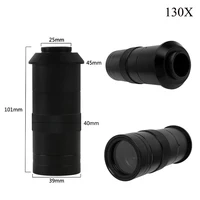 13MP VGA Microscope Camera Digital Electronic HD Industrial Camera + 130/180X Adjustable Lens Microscope Binocular Trinocular 2