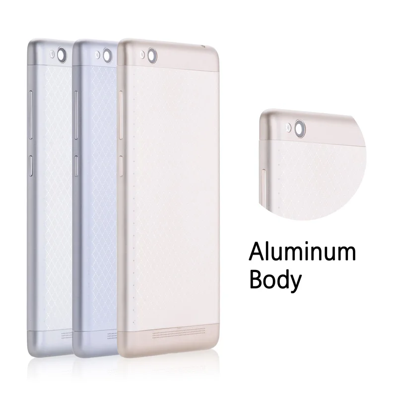Оригинальная задняя крышка Корпус для Xiaomi Redmi 3 задняя крышка Батарея двери с Мощность Voluem кнопка, запасные части