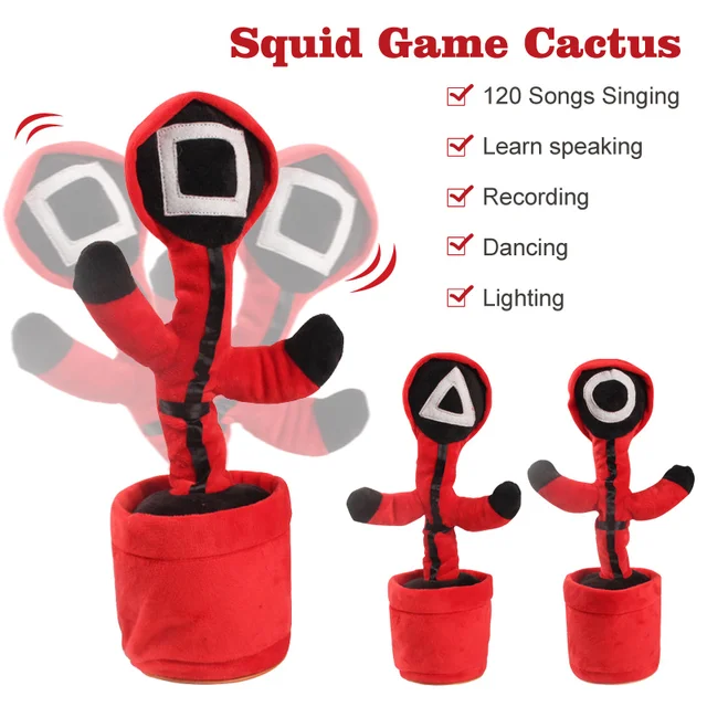 New Squided Game Dancing Cactus Toy Singing 120 Song Recording Lighting Electronic Plush Dancer Toy Boy Kid Christmas Gift 2