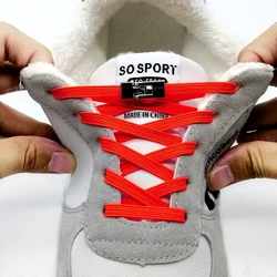 New Quick No Tie Shoelaces Elastic Cross buckle Shoe Laces