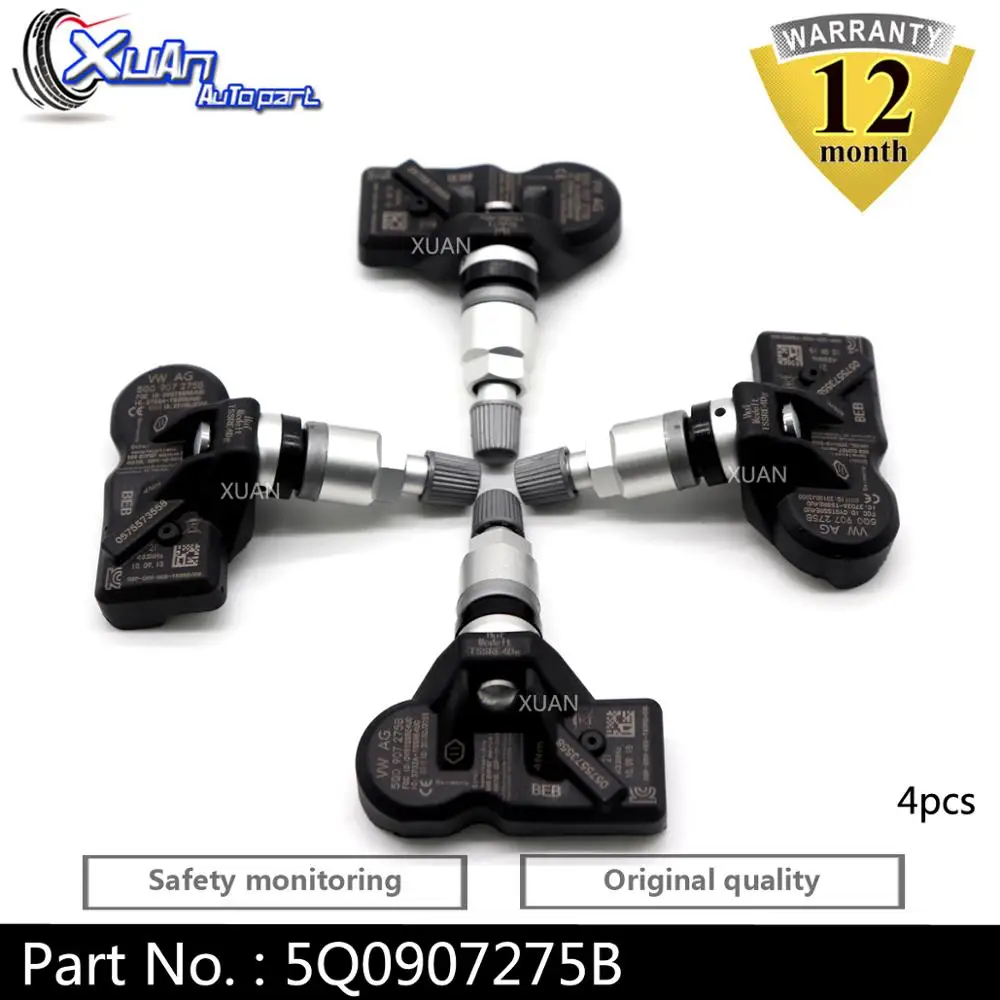 XUAN датчик давления в шинах TPMS 5Q0907275B для AUDI SKODA BENTLEY Bentayga PORSCHE VOLKSWAGEN Beetle Golf Eos|Датчик