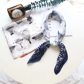 

New fashion small 70cm square neck scarf luxury women's silk scarves neckerchief hair scarfs wristband bag wrappy 718#