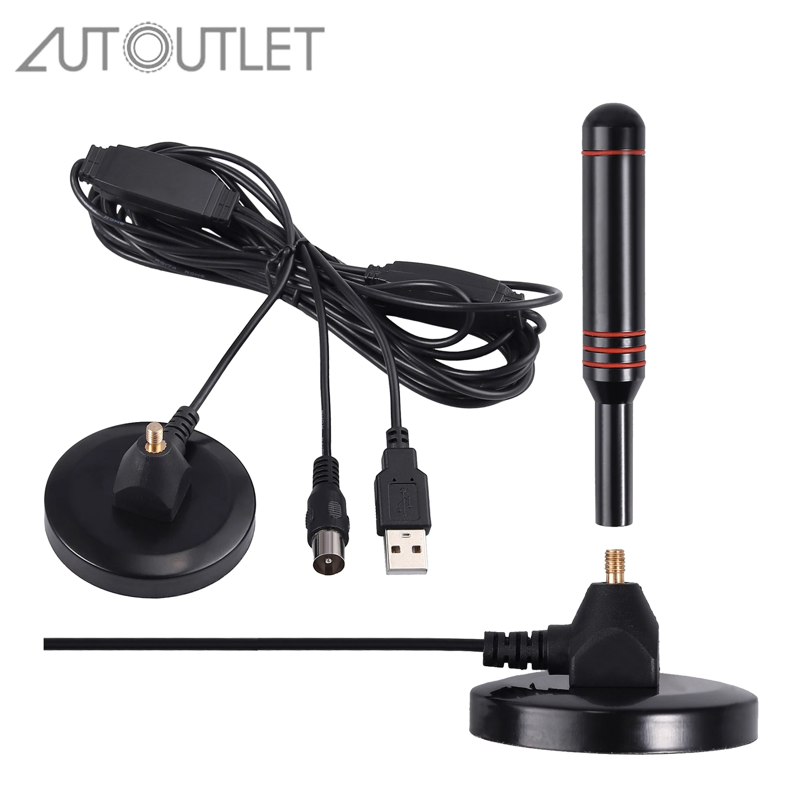 AUTOUTLET de coche para TV Digital, alta ganancia, para para interior y exterior|Antenas| - AliExpress