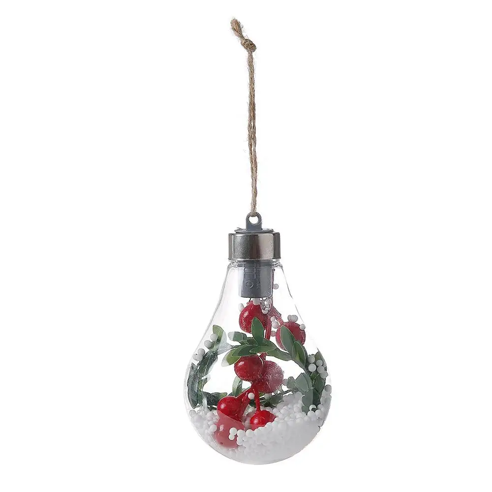 Рождественский Сферический светодиодный светильник дерево подвесная декоративная пуговица батарея медная проволока сферическая лампа Подвесная лампа - Цвет: Многоцветный