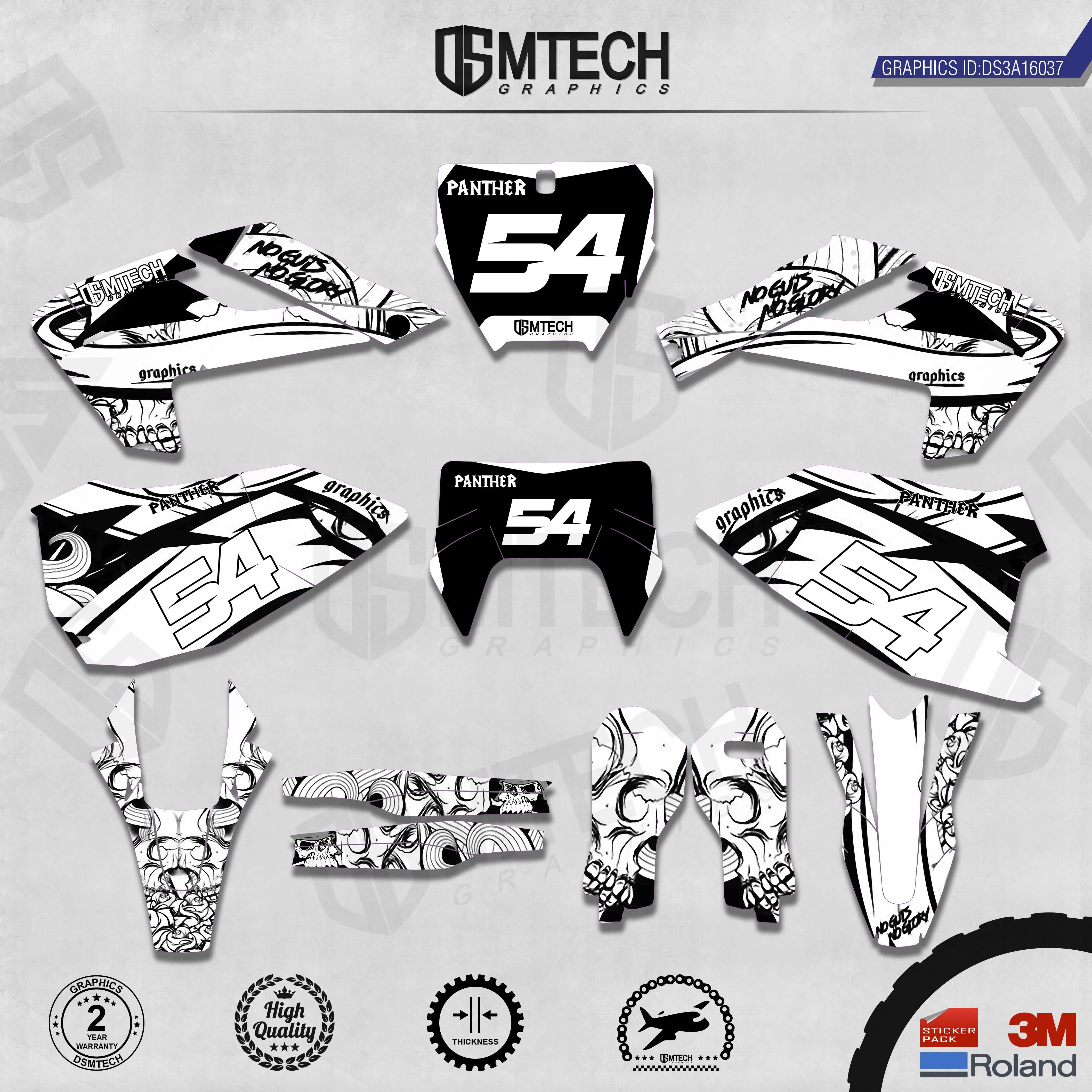 DSMTECH Customized Team Graphics Backgrounds Decals 3M Custom Stickers For TC FC TX FX FS 2016-2018  TE FE 2017-2019  037