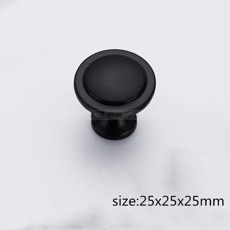 Single hole Ручки для шкафа, круглая ручка из цинкового сплава, дверные кухонные ручки, матовые ручки для шкафа, выдвижные ящики, современное оборудование для обработки мебели, аксессуары - Цвет: Single hole