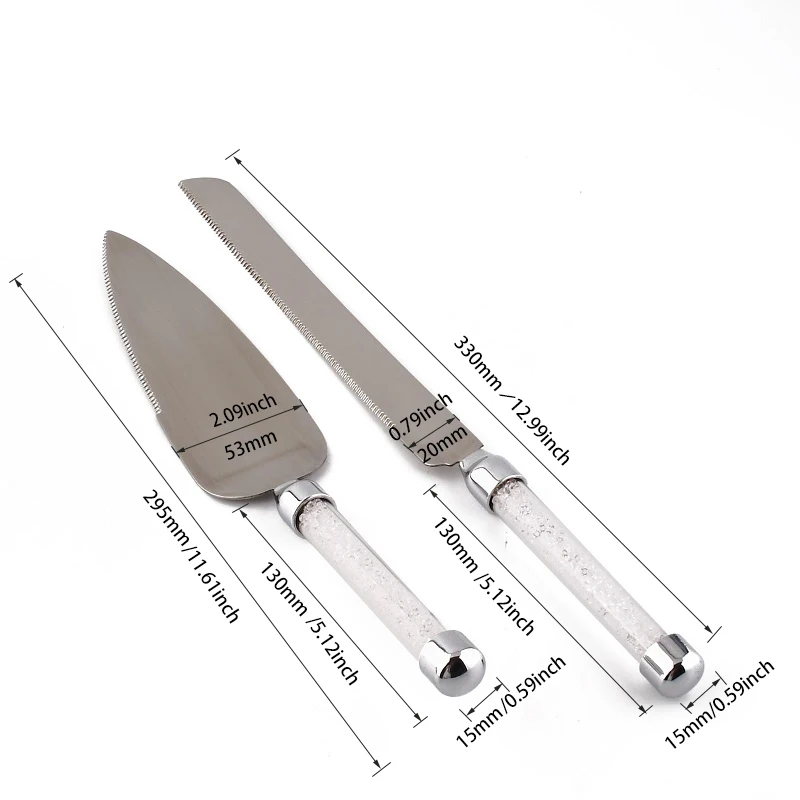 2 шт. Хрустальный нож для торта и сервер элегантные вечерние торты на день
