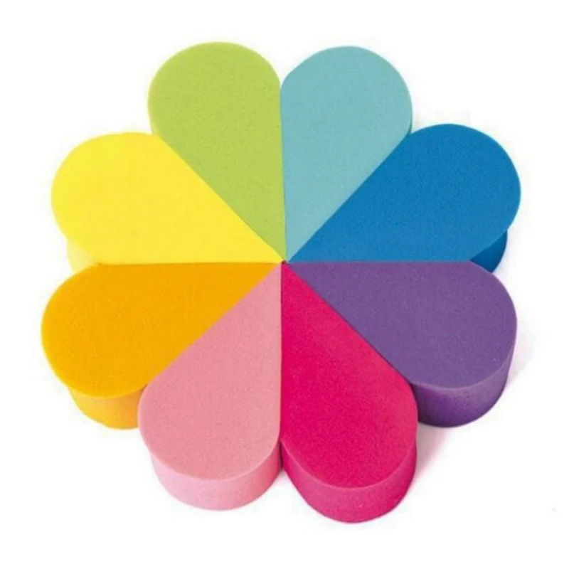 8 шт. портативная пуховка для основы треугольная лепестковая Губка Мягкая косметическая пуховка инструменты для макияжа лица пуховка для пудры Maquiagem