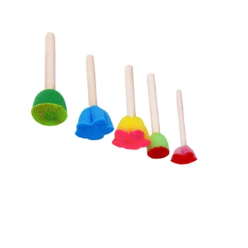 

15Pcs Painting Beushes Durable Educational Safe Painting Tools Sponge Brushes Paint Brushes for Painting Drawing Graffiti