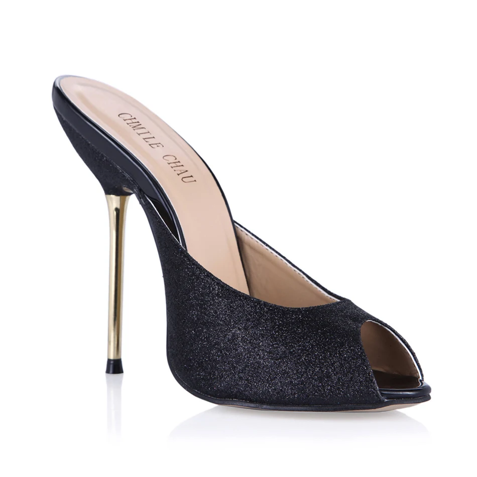 Summer New 11cm High Heeled Sandals Glitter Bridals Women Slide Sandals Stiletto Thin heel Peep Toe Sexy Party Lady Shoe 5-FA8 Summer New 11cm High Heeled Sandals Glitter Bridals Women Slide Sandals Stiletto Thin heel Peep Toe Sexy Party Lady Shoe 5-FA8