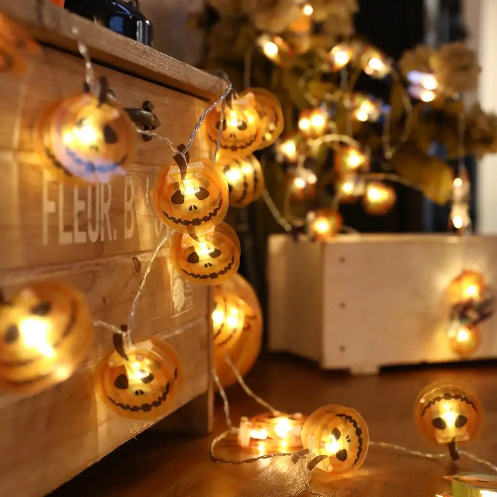

LED Orange Pumpkin Shape String Light for Halloween Party Decoration