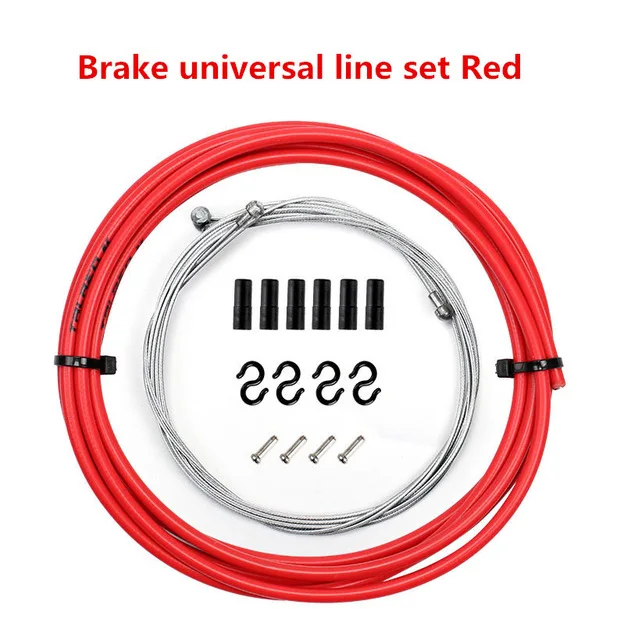 TRLREQ 4 мм переключения передач переключатель комплекты MTB велосипед трубка тормозной магистрали комплекты 5 мм горный тормоз для дорожного велосипеда кабель велосипедные аксессуары 12 - Цвет: Brake Red