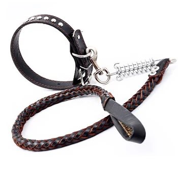 

Pet Leash Traction Rope 8-strand spring cowhide Pet collar Durable Pet Leash Walking Training Leash Large Dogs Pet Product