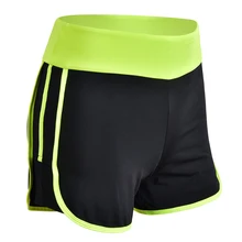 Женские шорты для йоги, быстросохнущие спортивные шорты для бега, сексуальные эластичные леггинсы для фитнеса и спортзала со средней талией, женские спортивные шорты для спортзала