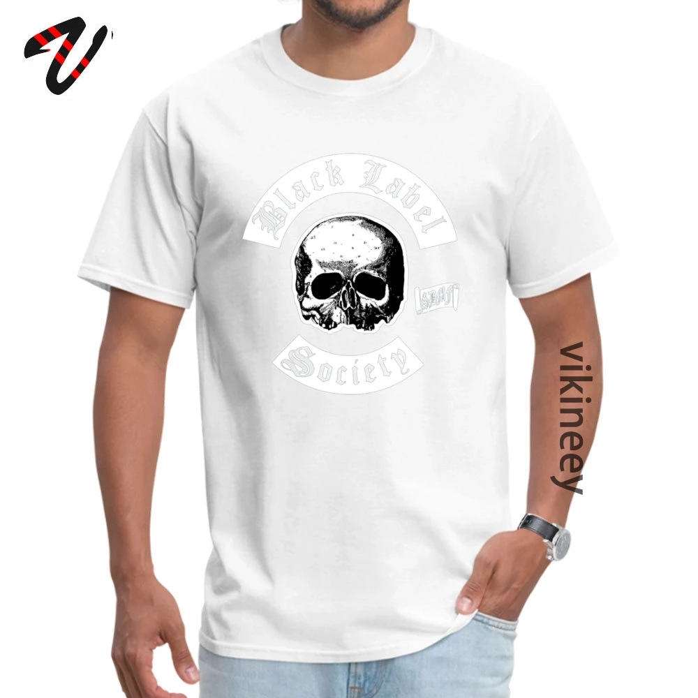 Funky Mens _black T-shirts Black Label Society Summer Tees 100% Cotton Short Sleeve Group Tee-Shirts Crew Neck Black Label Society 1799 white