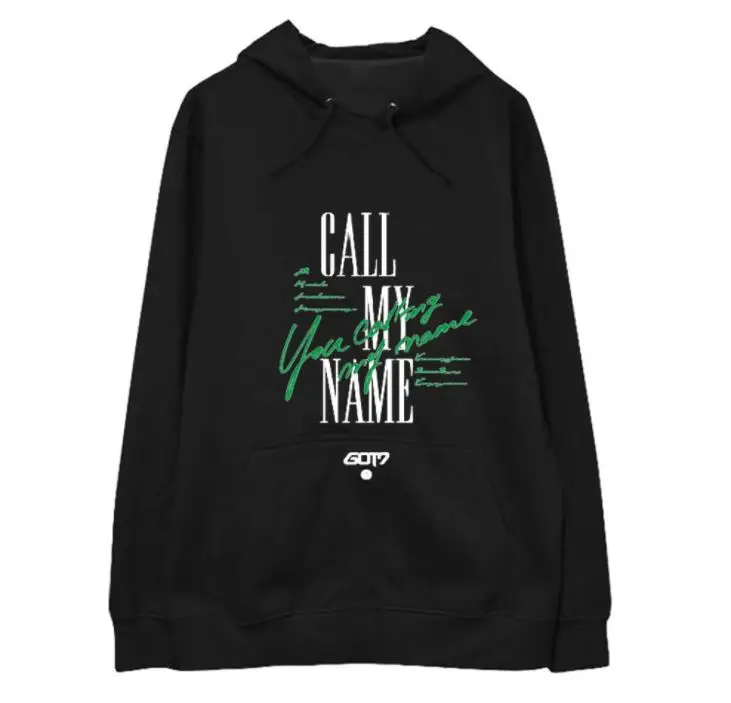 thin Got7 альбом вызова мое имя же печати пуловер свободные толстовки унисекс kpop флис/тонкий Свитшот 4 цвета - Цвет: thin