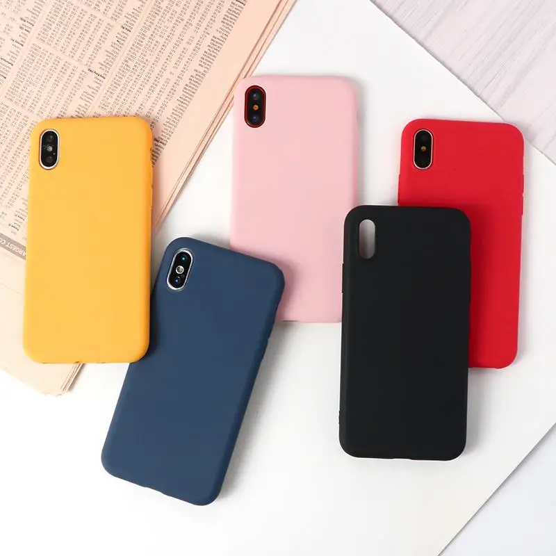 

Candy Color Silicon Matte TPU Case For Huawei P Smart Z P9 Lite P10 Plus Mate 9 10 20X Y5 Y6 II Y7 Pro 2019 Honor 5X 8C 8 9 Case