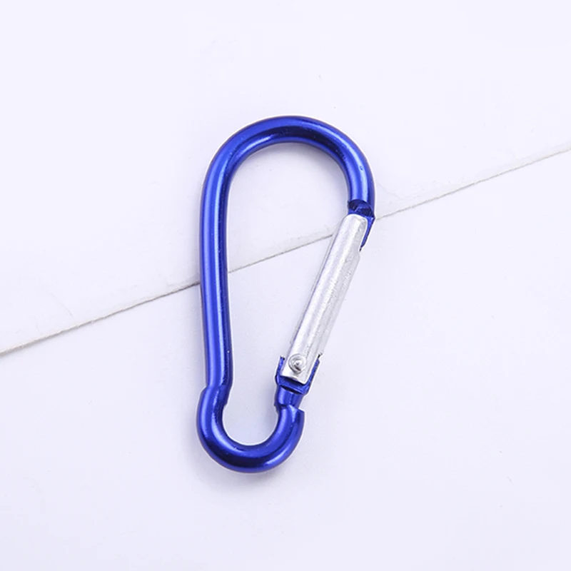 10PCS Aluminum Carabiner Key Chain Clip Multi Colors Climbing Button Carabiner Camping Hiking Hook Safety Buckle Keychain 5