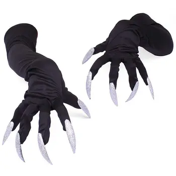 

NEW-Halloween Costume Gloves with Nails Fingernails Gloves Claws