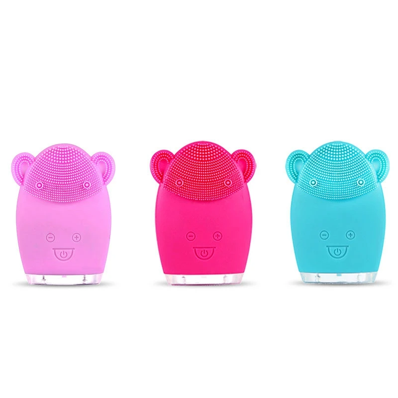 

USB Rechargeable Smart Ultrasonic Mini Electric Massage Brush Washing Waterproof Silicone Cleansing Tools Face Cleaning Machine