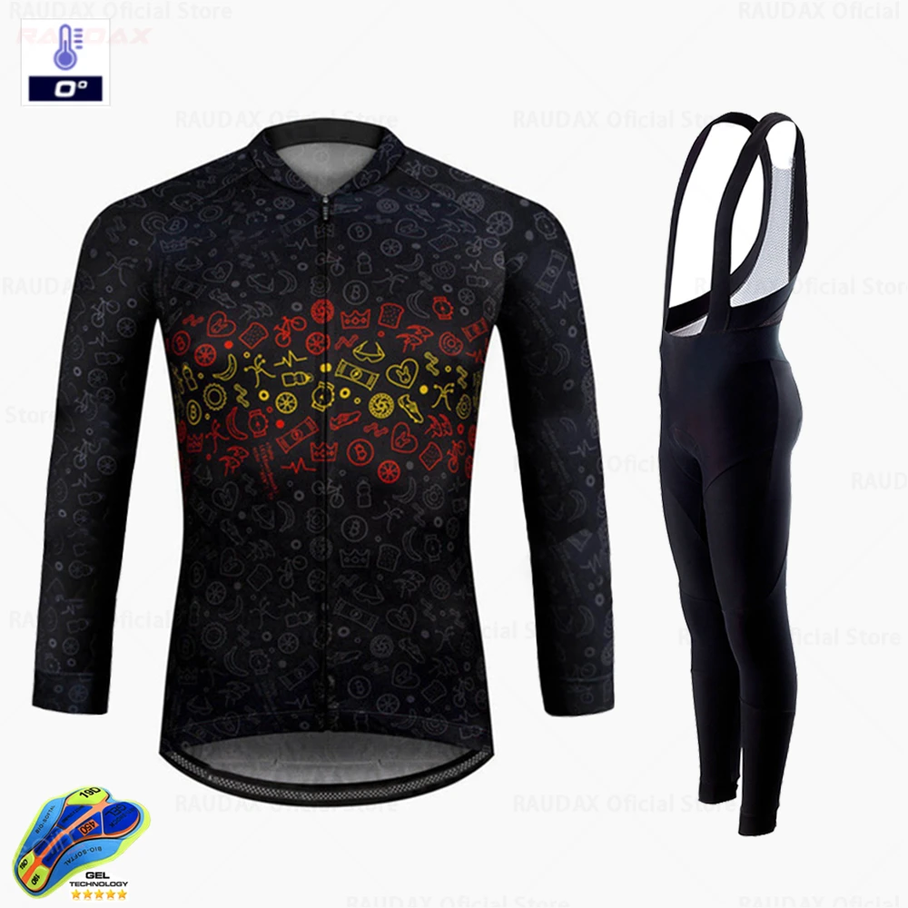 Bib cycling set Велоспорт Джерси Pro Team Gobiking дорожный велосипед зимняя одежда для велоспорта MTB велосипедный комбинезон мужские Ropa Ciclismo термо флис - Цвет: Bib cycling set