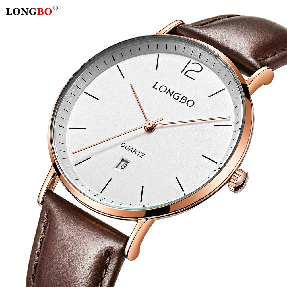 LONGBO оригинальные Роскошные Брендовые повседневные мужские часы с хронографом