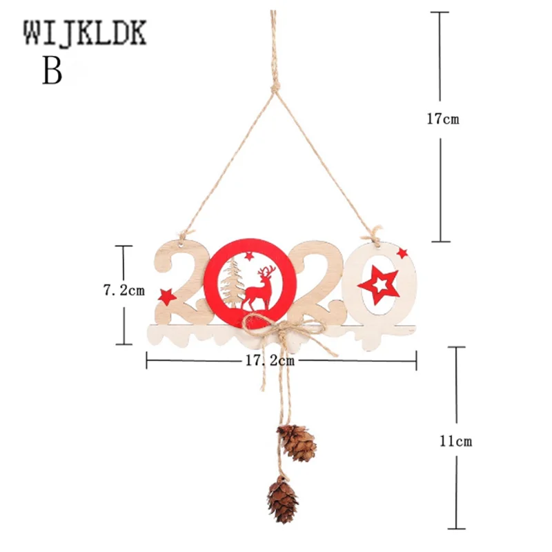 Новогодняя натуральная Рождественская обувь деревянные украшения Рождественская елка Noel Рождественское украшение для дома деревянная подвеска Navidad-S - Цвет: as  picture