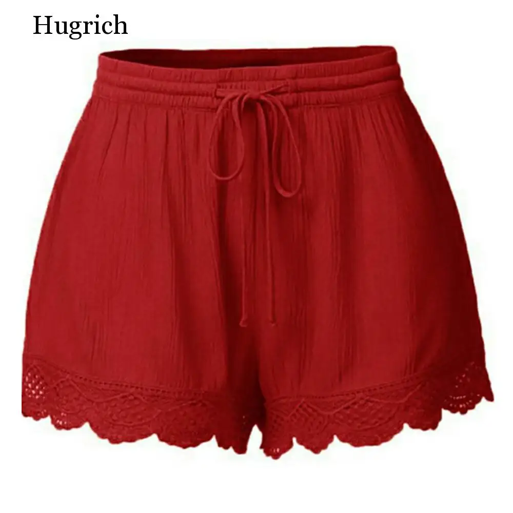 2020 New Fashion Shorts Women Lace Plus Size Rope Tie Shorts Pantalones Cortos Sport Trousers Spodenki Damskie Short Feminino