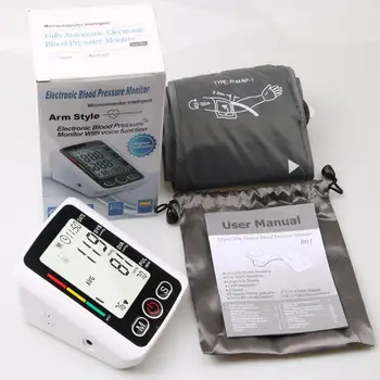 

Sphygmomanometer Abs Home Arm Strap Type Digital Display For Measuring Electronic Voice Broadcast 1 Set Dropshipping