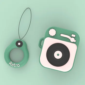 

Retro Gramophone Walkman Shape Earphone Case for AirPods 1 2 Charging Box Soft Silicone Earphone Protective Cover Case