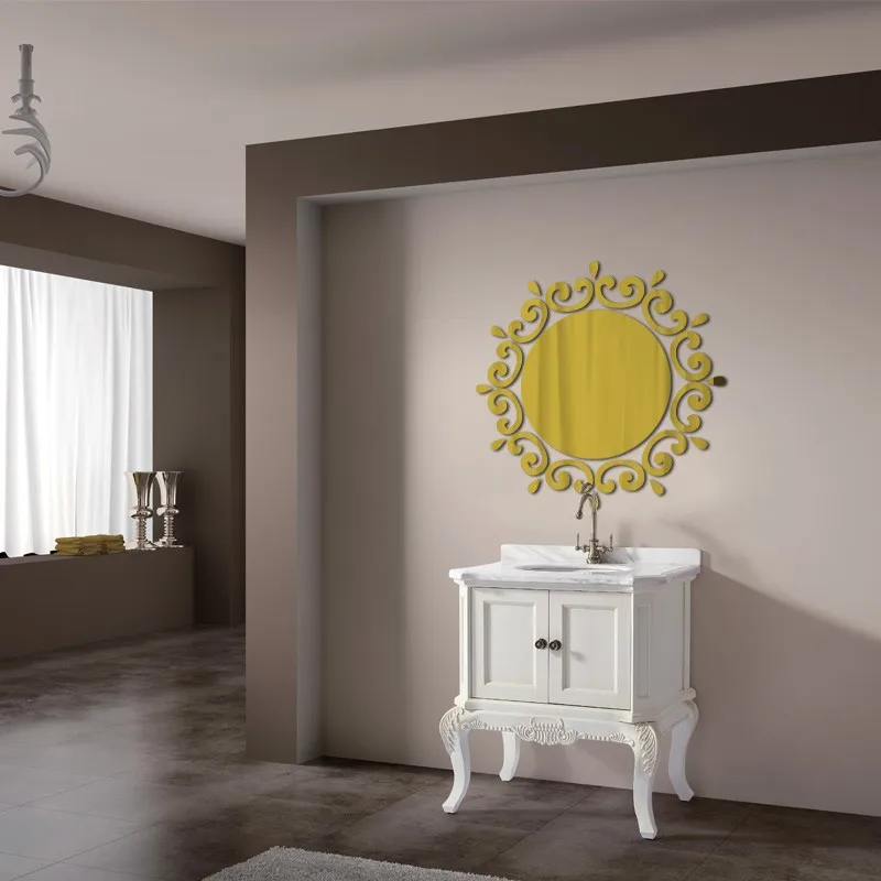 Makeup Mirror 3D Mirror Sticker Acrylic Home Decoration Kids Rooms Bathroom Bedroom Art Mural Self-adhesive Wall Stickers mirror wall sticker acrylic wall sticker