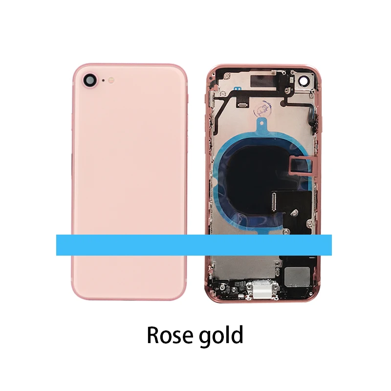 QTDITUO Rear Door Housing For iPhone 8 8 Plus Back Middle Frame Chassis Back Cover Replacement with SIM Card Free Gift