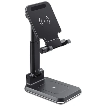 

Fast Wireless Charging Stand,2 in 1 Foldable Cell Phone Holder Charger 10W/7.5W/5W for iPhone Samsung Galaxy Etc