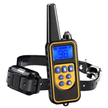 

EU Plug Dog Collar with Remote Control Waterproof Rechargeable Electric Dog Training Collar Pet Dog Training Collar