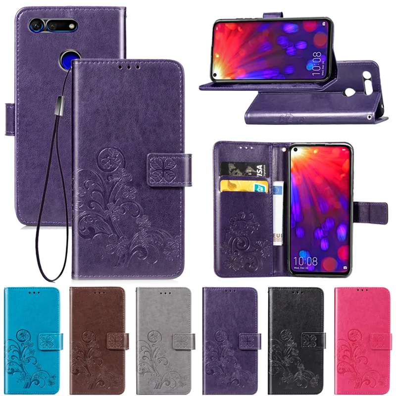 Чехол для huawei Honor View 20 тиснение травы кожаный бумажник Стенд грязеотталкивающий чехол для huawei Honor V20 телефон сумка 6,4 дюймов