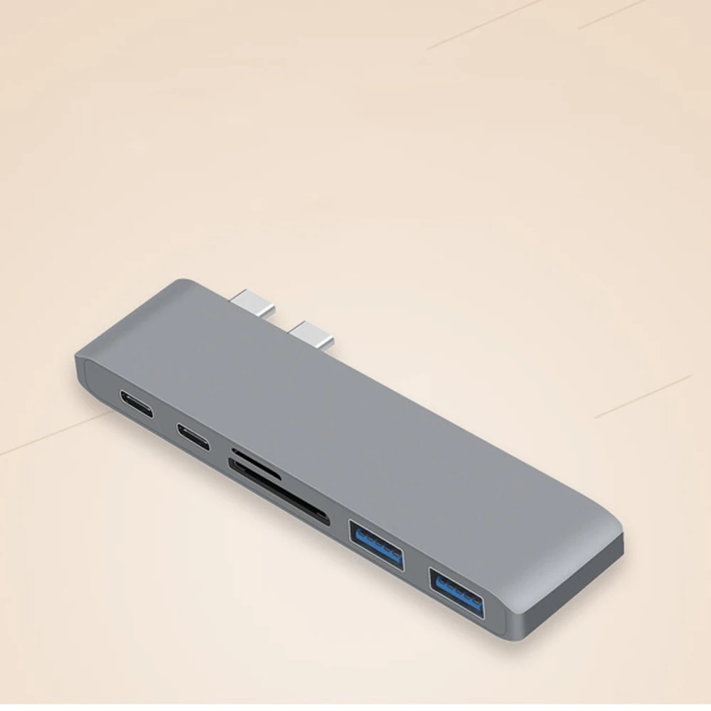 Двойной type-C концентратор адаптер для MacBook Pro 1"- 13" 1" и MacBook Air W/HDMI PD зарядка USB C концентратор адаптер док-станция