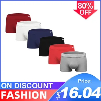 

6Pcs/lot CMENIN Ins Style Cotton Patchwork Low waist Underwear Mens Boxer Homme Underware Boxer Men Undeware Boxers Gift H1