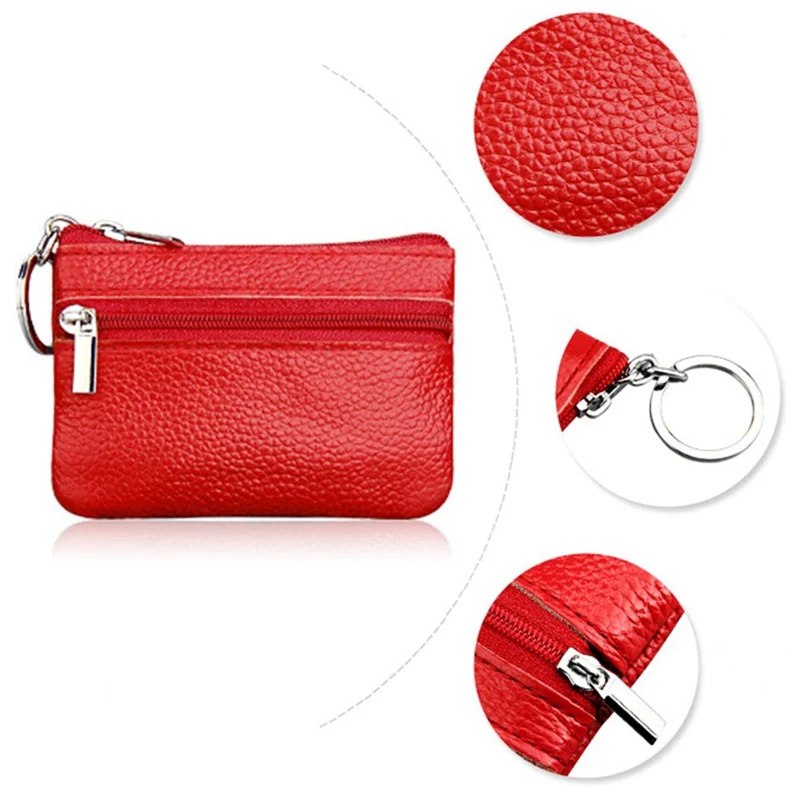 PU Leather Coin Purses Women's Small Change Money Bags Pocket Wallets Key Holder Case Mini Functional Pouch Zipper Card Wallet