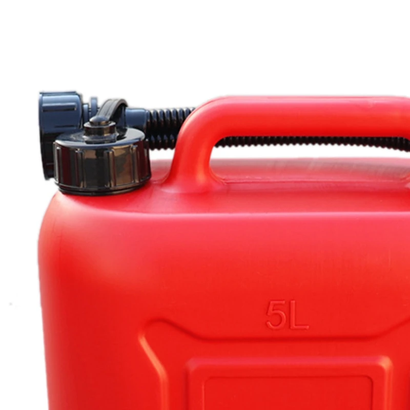 5L Car Fuel Tank Can Spare Plastic Petrol Gas Container Anti-Static Fuel Carrier Pipe Car Travel petrol can motorcycle fuel container