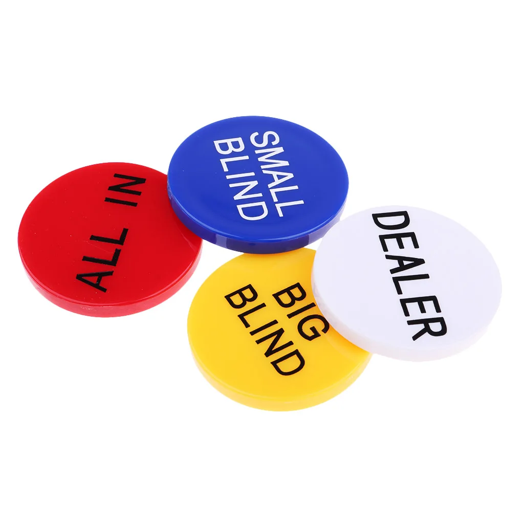 

Big Little Blind All In Poker Chip And Dealer Button For Texas Hold'em Props
